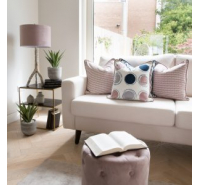 Uneek Home By Rachel McCann Circle Cushion Pink/Navy