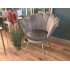 Shell Chair - Silver/Grey Velvet