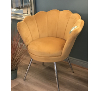 Shell Chair - Sunset Mustard with Chrome Metal Leg