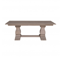 Sofia 220cm Twin Pod Dining Table – Rustic Brown