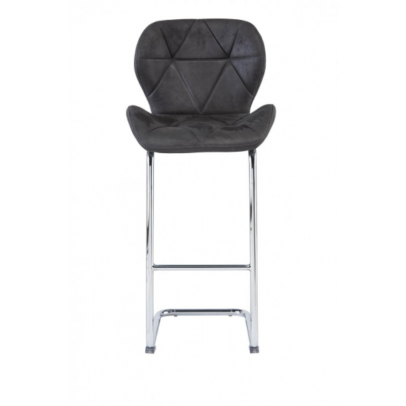 Lincoln Fabric Barstool with Polished Chrome Base 75cm