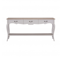 Sofia 6ft Extra Large 3 Drawer Console Table – Hardwick/Rustic Brown