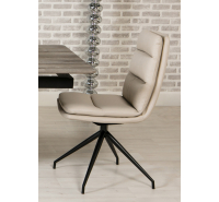 Bentley Swivel Chair - Black Powder Coated Leg