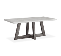 Hunter White Concrete 1.9m Fixed Dining Table