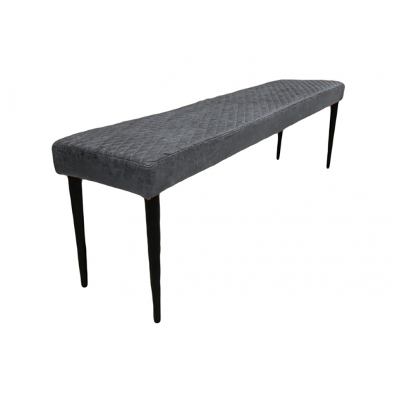 Darcy Faux Leather Industrial Luxe Bench - Grey