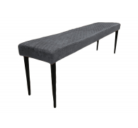 Darcy Faux Leather Industrial Luxe Bench - Grey