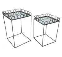 Rimini Set of 2 Silver Square Nesting Tables