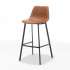 Barney Vintage Cognac Faux Leather Counter Stool 65cm