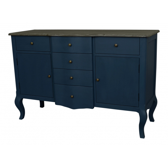 Hyde Blue 2 Drawer 6 Door Sideboard