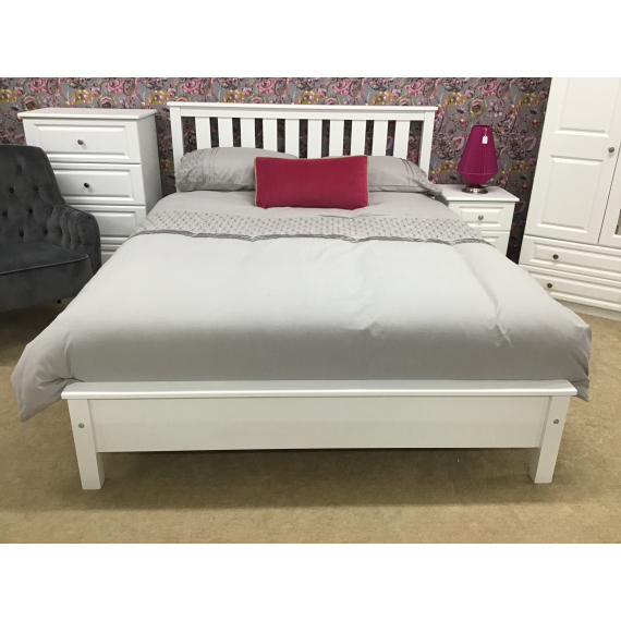 Tralee Chunky White Bed Frame