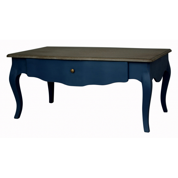 Hyde Blue Coffee Table with Drawer