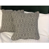 Franklin Aztec Charcoal Grey Print Cushion with Piping