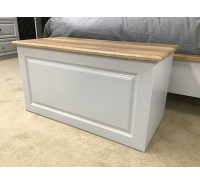 Hannah Grey & Oak Blanket Box/Ottoman