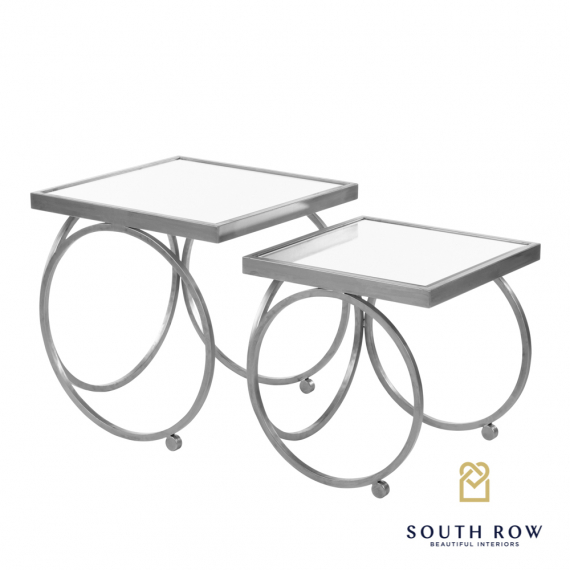 Winston Set of 2 Nesting Tables - Silver