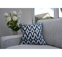 Uneek Home By Rachel McCann Cushion Aztec Navy Blue