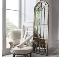 Charming Large Panelled Window Mirror