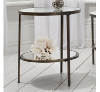 Aged Bronze Two Tier Side Table