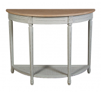 Valerie Stone Grey Half Moon Console Table