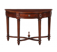 Bordeaux Mahogany Half Moon Console Table