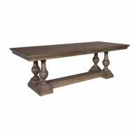 Harriette Twin Pedestal Dining Table – Walnut Finish