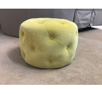 Pippa Round Buttoned Pouf