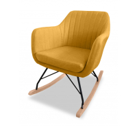 Keva Mustard Fabric Rocking Chair