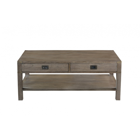 Diana Grey Washed Wooden Coffee Table with Shelf