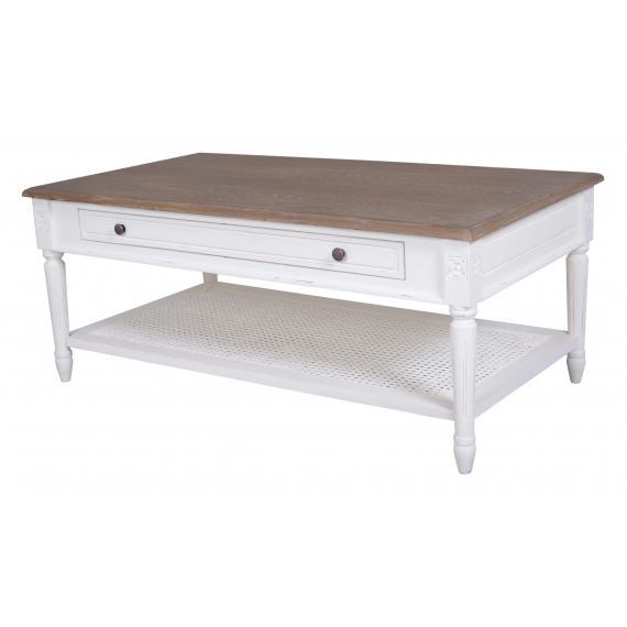 Helena Off-White 1 Drawer Coffee Table with Shelf