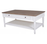 Helena Off-White 1 Drawer Coffee Table with Shelf