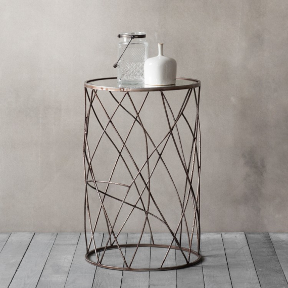 Rowell Bronze Side Table