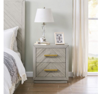 Herringbone 2 Drawer Side Table