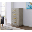 Herringbone 4 Drawer Tallboy Chest of Drawers