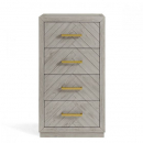 Herringbone 4 Drawer Tallboy Chest of Drawers