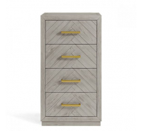 Herringbone 4 Drawer Tallboy Chest of Drawers