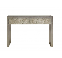 Sparta 2 Drawer Silver Console