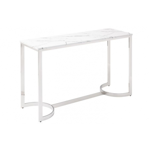 White Marble Chrome Console Table, Chrome And Glass Console Table Ireland