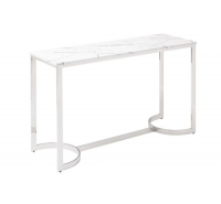 White Marble & Chrome Console Table