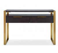 Sabre Dark Wood & Gold Metal Console Table