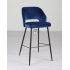 Brooklyn Velvet Barstool with Black Leg