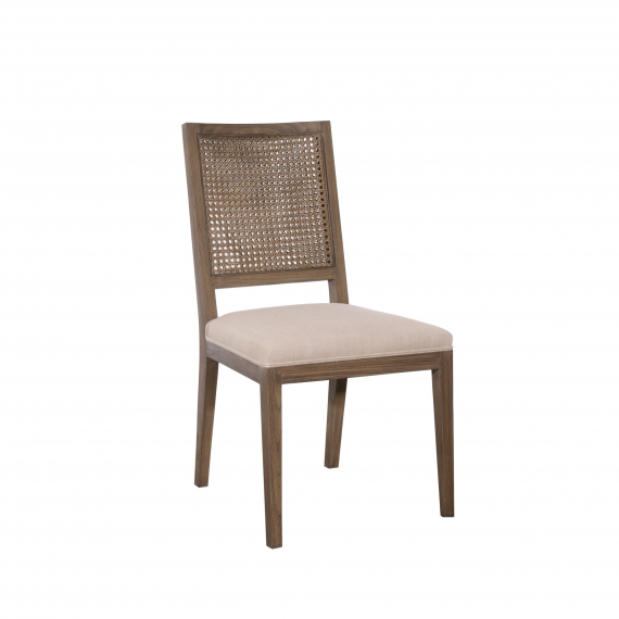 Harriette Walnut Rattan Back Dining Chair