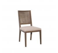 Harriette Walnut Rattan Back Dining Chair