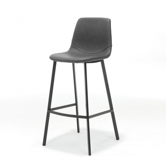 Barney Vintage Black Faux Leather Counter Stool 65cm