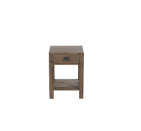 Diana Grey Washed Wooden Side Table with Shelf