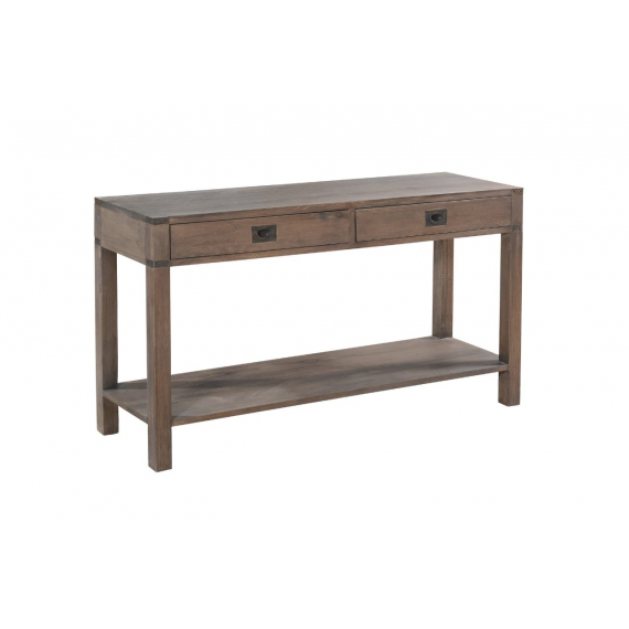 Diana Grey Washed Wooden 2 Drawer Console Table