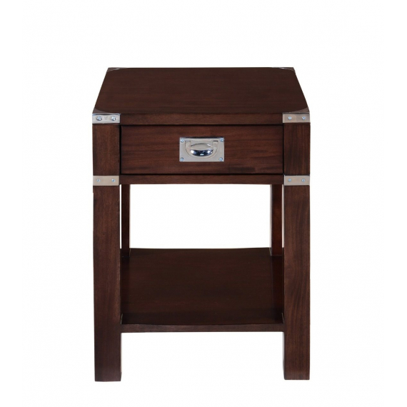 Diana Walnut Side Table with Shelf