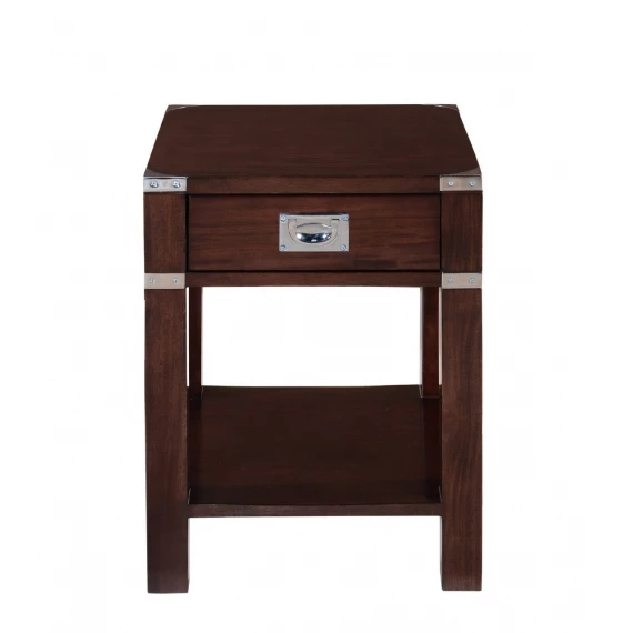 Diana Walnut Side Table with Shelf