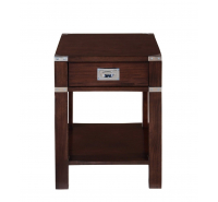 Diana Walnut Side Table with Shelf