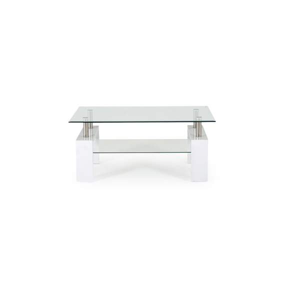 Calico White & Glass Coffee Table