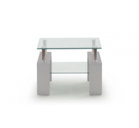 Calico Grey & Glass End Table