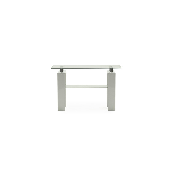 Calico White & Glass Console Table